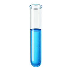 Test Tube with Blue Liquid: A Close-Up of a Science Experiment