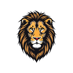 lion head vector logo design