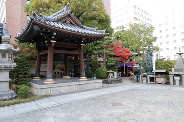 Fototapeta premium A Japanese temple : a scene of the precincts of Taiyu-ji Temple in Osaka City