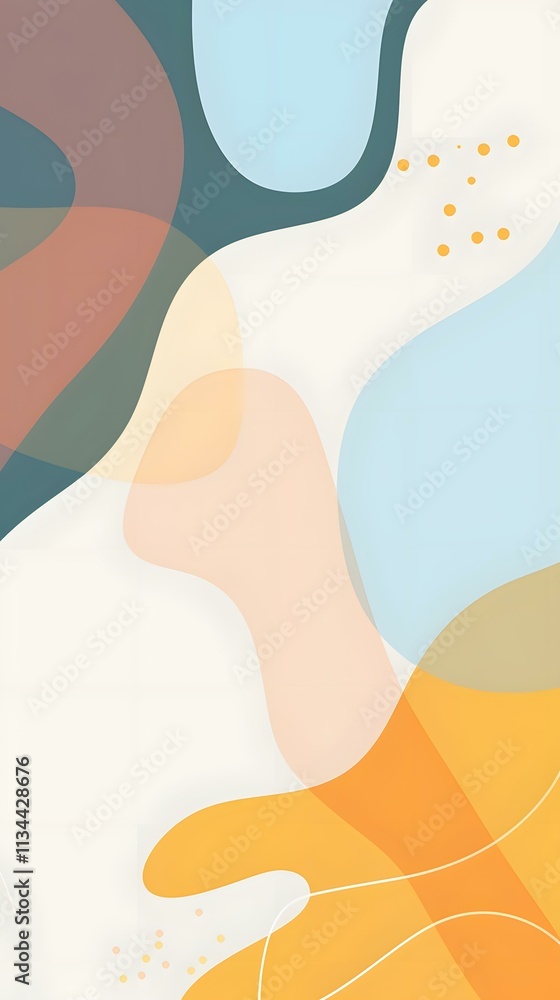 Poster abstract background with colorful shapes and lines