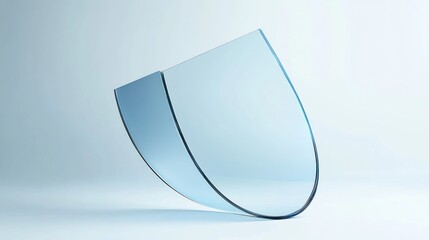 Abstract Glass Sculpture: A Study in Light and Form