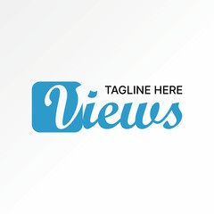 Logo design graphic concept creative premium vector stock image graphic text word Views block negative space rest monogram hotel travel vacation trip