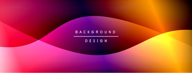 Bright rainbow style color gradient with curve round shape line background. Vector Illustration For Wallpaper, Banner, Illustration, landing page