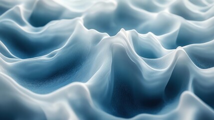 Obraz premium Rippling waves in serene blue tones create a tranquil abstract landscape of fluidity and movement