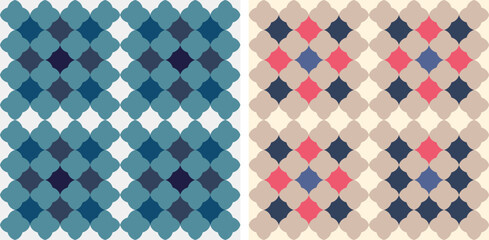 Pattern of tile. Vector illustration. 