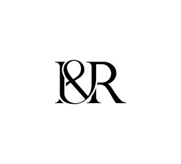 Initial Letter Logo. Ampersand Symbol. Logotype design. Simple Luxury Black Flat Vector IR