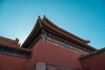 Naklejka premium A corner of the Forbidden City palace in Beijing