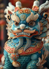 Fototapeta premium Intricate Chinese Dragon Sculpture