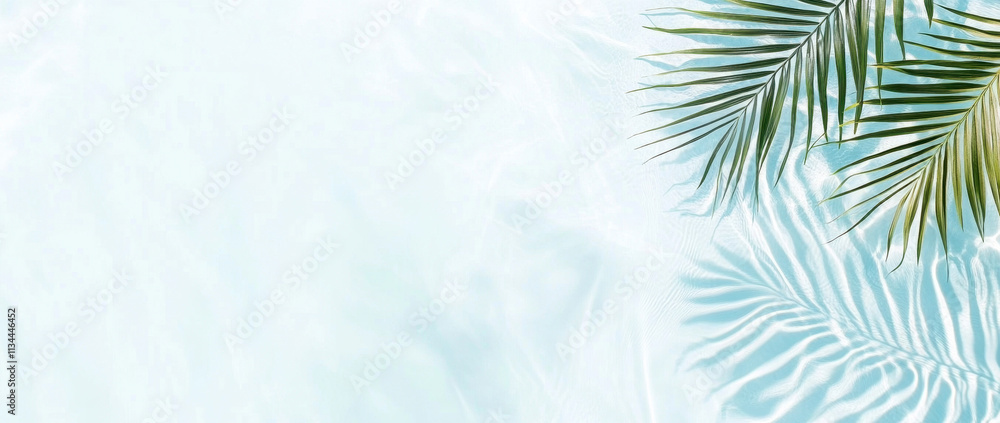 Canvas Prints abstract tropical background with palm leaf shadows on water