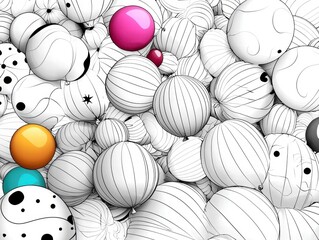 Colorful Balloons Abstract Background