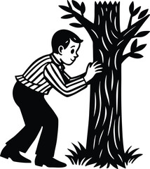 Happy Father's Day Silhouette Vector Illustrations - Celebrating Dad