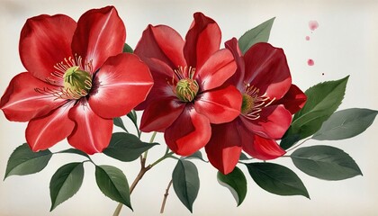 wonderful watercolor design with flowers