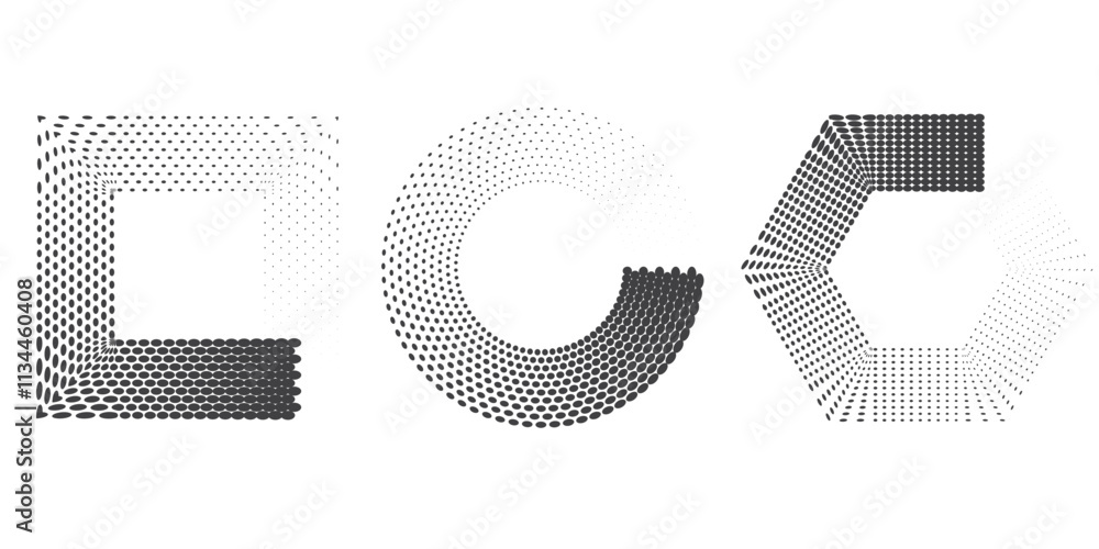 Poster vector halftone motion effect. abstract background with dot gradient from black to white. eps10.
