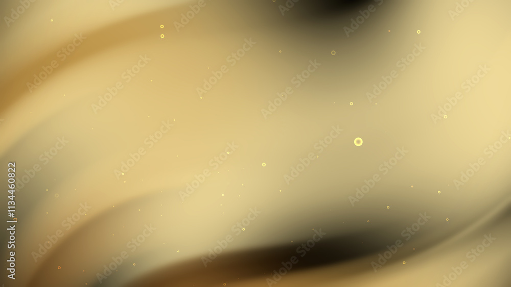 Poster abstract golden swirls with subtle light particles background
