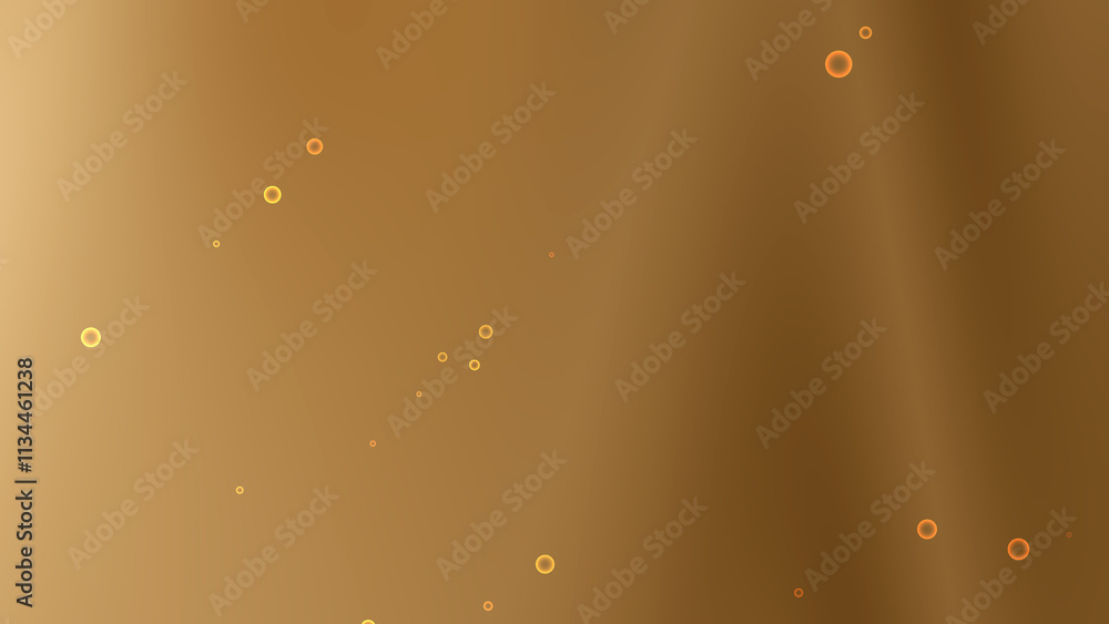 Poster abstract brown gradient background with scattered illuminated bubbles