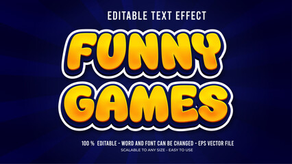 funny games editable text effect