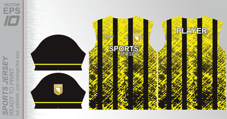 Modern ready-to-print jersey design with dynamic lines and vibrant colors. Perfect for football, basketball, cycling, or sportswear. High-quality, customizable vector file for instant printing.