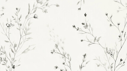 Elegant floral design with vintage elements and decorative patterns