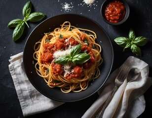 spaghetti with tomato sauce