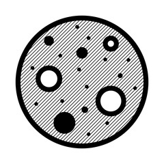 Moon icon. Planets icon. Icons about objects in outer space
