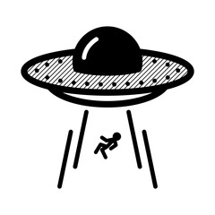 UFO icon. Abduction icon	