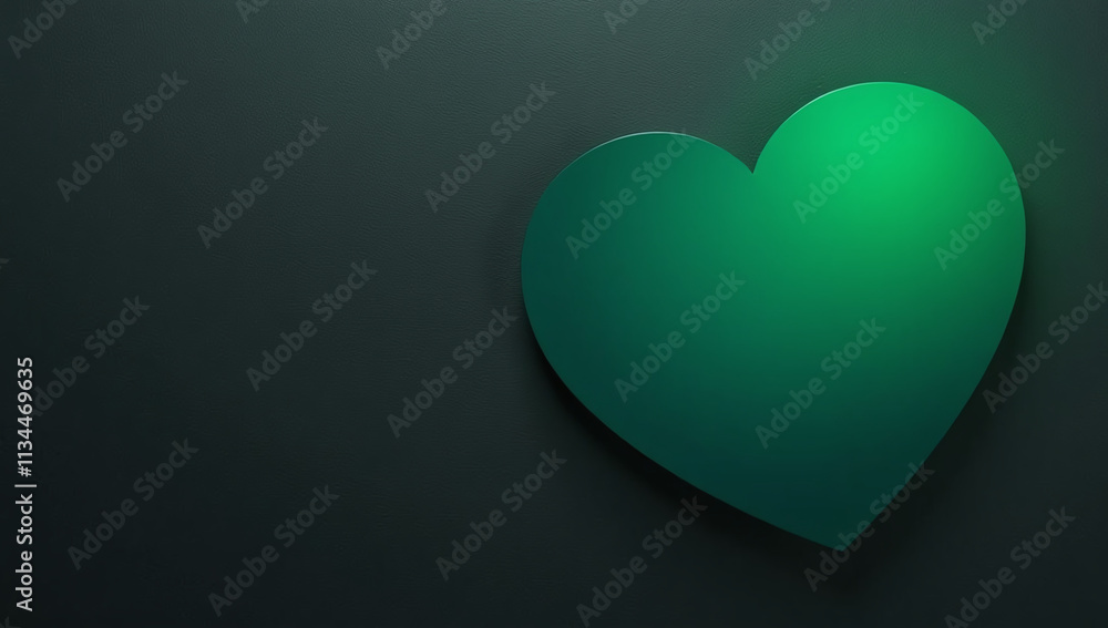 Poster blurred shape green black gradient textured black background visible grain empty