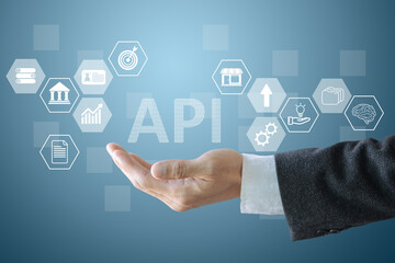 A hand is shown, palm up, holding the word 