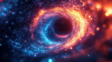 Obraz premium Vibrant cosmic whirlpool depicting energy and light in a captivating space environment