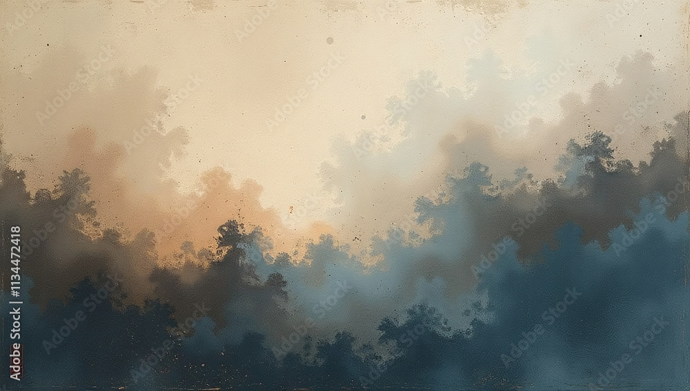 Poster abstract design features textured background noise grainy effect muted