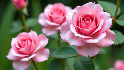 angela roses bloom abundantly modern garden season deep pink white