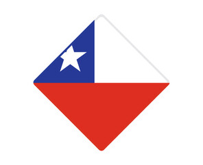 Chile  flag square shaped. vector