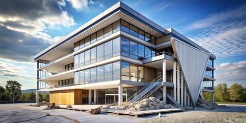 A modern building designed with earthquake resistance in mind , earthquake, resistant, structure, architecture