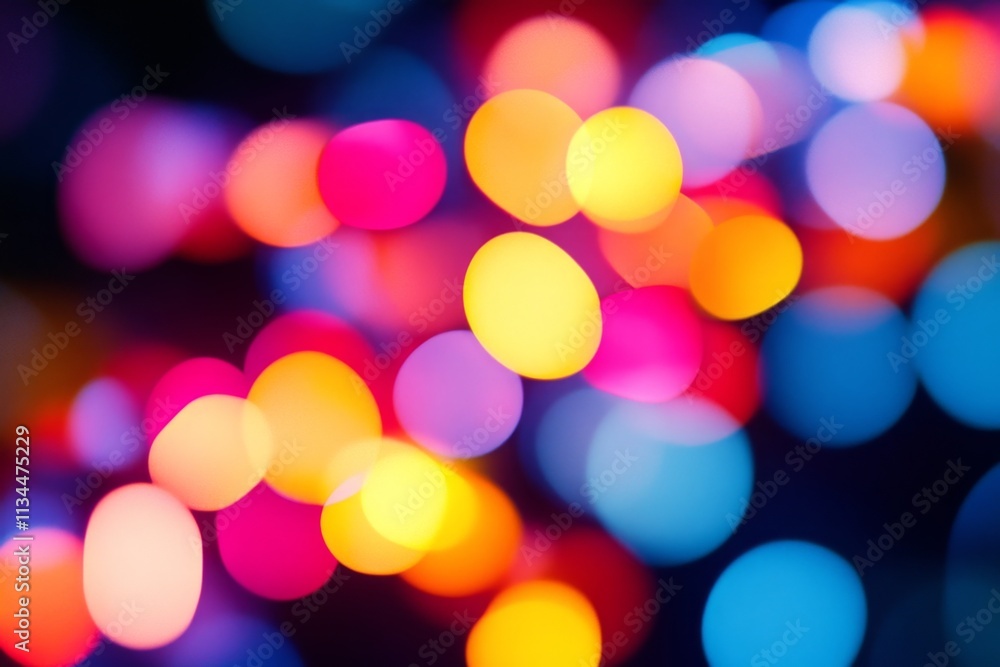 Poster abstract colorful bokeh lights background