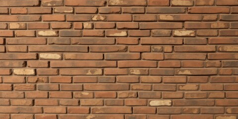 Fototapeta premium A rich tapestry of aged brick, deeply textured and varying in color, orange, building material