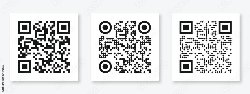 Fototapete qr code ready to use isolated on white background