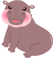 Fototapeta premium baby pygmy hippo