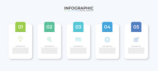 Vector Infographic label design template with icons and 5 options or steps. Can be used for process diagram, presentations, workflow layout, banner, flow chart, info graph