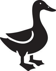 Duck silhouette vector art.