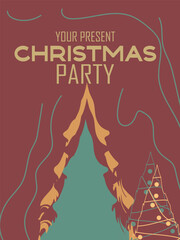 Merry Christmas and happy new year greeting card. Design illustration for season's greeting cards, posters, covers.