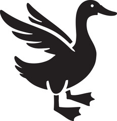 Duck silhouette vector art.