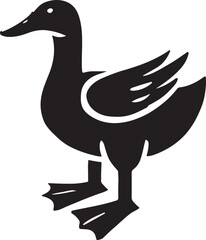 Duck silhouette vector art.