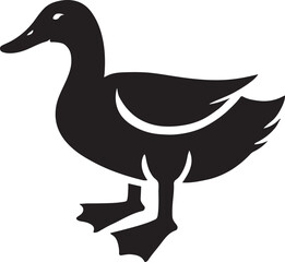 Duck silhouette vector art.