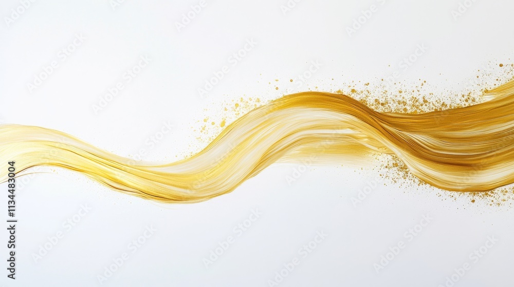 Poster dynamic golden wave artwork studio abstract image minimalist style artistic perspective fluid motion