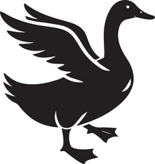 Obraz premium Duck silhouette vector art.