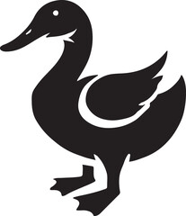 Duck silhouette vector art.