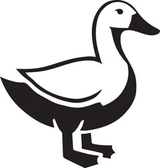 Duck silhouette vector art.