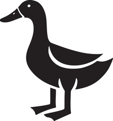 Duck silhouette vector art.