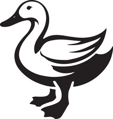 Duck silhouette vector art.