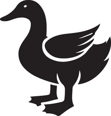 Duck silhouette vector art.