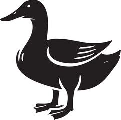 Obraz premium Duck silhouette vector art.